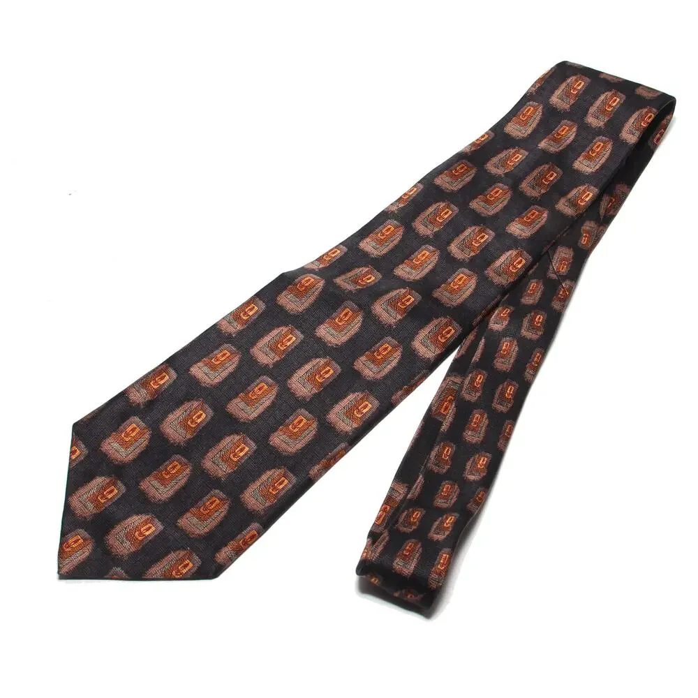 Vintage J.Z. Richards Hand Crafted Abstract Print Silk Tie 4